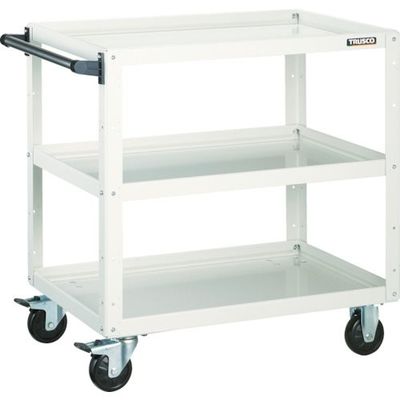 トラスコ中山 TRUSCO ツールワゴン イーグルワゴン 750X500XH740 3段 ホワイト EGW-773-W 1台（直送品）