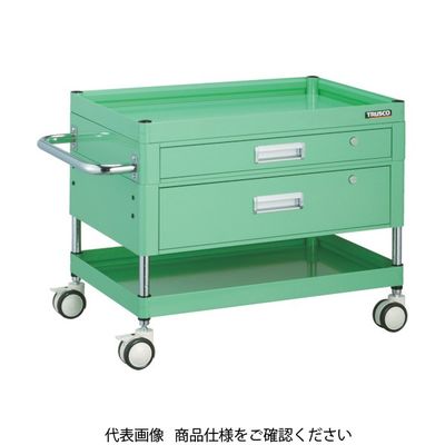 トラスコ中山 TRUSCO ツールワゴン ファルコンワゴン 引出付 750X500 ウレタン双輪 ホワイト FAW-672VZD-W 1台（直送品）