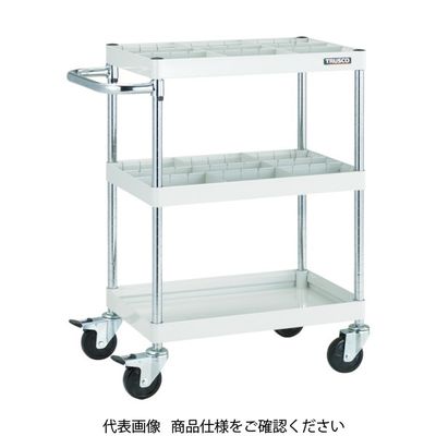 トラスコ中山 TRUSCO ツールワゴン ファルコンワゴン900X600 仕切板付 ゴム車輪 ヤンググリーン FAW-993S2-YG 1台（直送品）