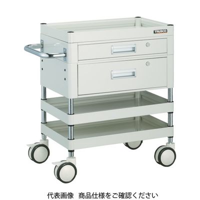 TRUSCO ツールワゴン ファルコンワゴン 引出付 750X500 ウレタン双輪 ヤンググリーン FAW-773VZD-YG 1台（直送品）