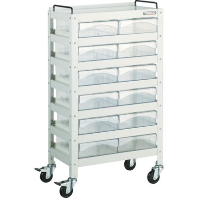 トラスコ中山 TRUSCO ツールワゴン ファイルラビット 540X330XH970 A4深引出X12 FRB-957D12 1台（直送品）