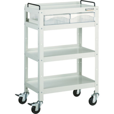 トラスコ中山 TRUSCO ツールワゴン ファイルラビット 540X330XH840 A4深引出X2 FRB-854D2 1台（直送品）