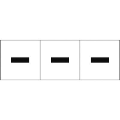トラスコ中山 TRUSCO アルファベットステッカー 30×30 ハイフン 白地/黒文字 3枚入 TSN-30-BR 1組(3枚)（直送品）