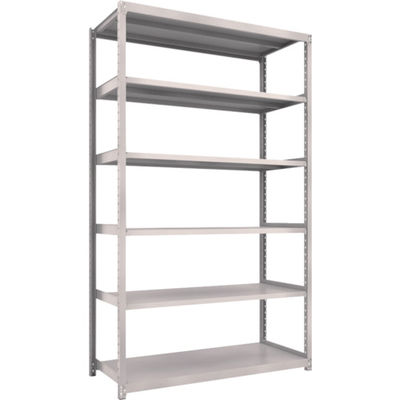 TRUSCO スチールラック M2型軽中量棚 1460×600×H2400 6段 単体 ネオグレー M2-8566 NG 1セット(1個)（直送品）