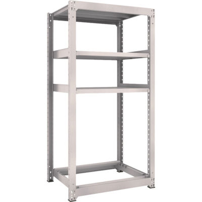 トラスコ中山 TRUSCO スチールラック M3型中量棚 900X721XH1800 棚板3段+タイヤ1段 M3-6373Y1 1台(1個)（直送品）