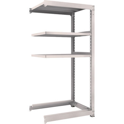 TRUSCO スチールラック M3型中量棚 900X721XH1800 棚板3段+タイヤ1段 連結 M3-6373Y1B 1台(1個)（直送品）