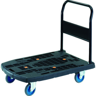 トラスコ中山 TRUSCO 樹脂台車 カルティオビッグ 固定 900X600 S付 黒 MPK-900-BK-S 1台 436-9971（直送品）