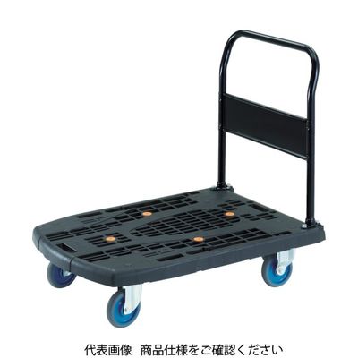 トラスコ中山 TRUSCO 樹脂台車 カルティオビッグ 固定 900X600 ストッパー付 青 MPK-900-B-S 1台（直送品）