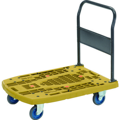 トラスコ中山 TRUSCO 樹脂台車 カルティオビッグ 固定 900X600 ストッパー付 オリーブ MPK-900-OG-S 1台（直送品）