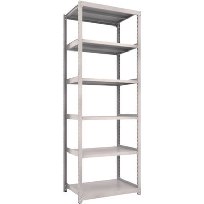 TRUSCO スチールラック M2型軽中量棚 860×600×H2400 6段 単体 ネオグレー M2-8366 NG 1セット(1個)（直送品）