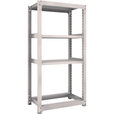 トラスコ中山 TRUSCO スチールラック M3型中量棚 900X571XH1800 棚板3段+タイヤ1段 M3-6363Y1 1台(1個)（直送品）
