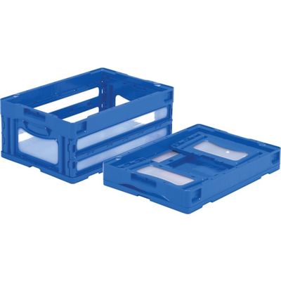 三甲 サンコー 折りたたみコンテナー 559050 マドコンO―30Bブルー SKO-O-30B-BL 1個 439-1098（直送品）