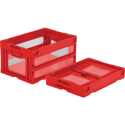 三甲 サンコー 折りたたみコンテナー 559040 マドコンO―40Bレッド SKO-O-40B-RE 1個 439-1209（直送品）