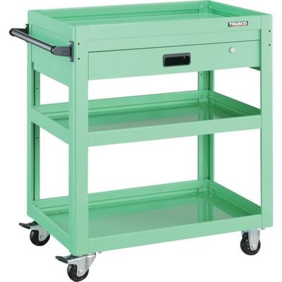 トラスコ中山 TRUSCO ツールワゴン ドルフィン 750X500 1段引出 ヤンググリーン DLWS-773V-YG 1台（直送品）