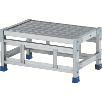 アルインコ 作業台(天板縞板タイプ)1段 天板寸法600×400mm 高0.3m CSBC136S 1台(1個) 443-9813（直送品）