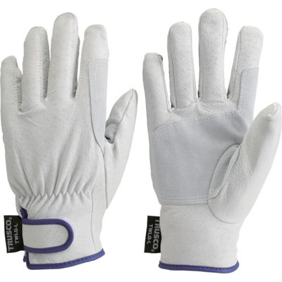 トラスコ中山 TRUSCO マジック式防寒豚本革手袋 当て付タイプ Lサイズ TWLG-L 1双 437-7796（直送品）