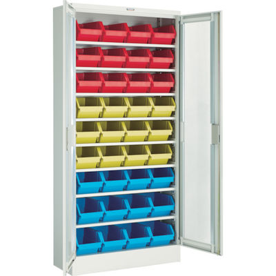 トラスコ中山 TRUSCO コンテナラックケース バンラックケース M型 両開き扉 コンテナ入 H1790 T608M-C 1台（直送品）