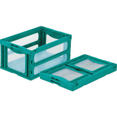 三甲 サンコー 折りたたみコンテナー 559070 マドコンO―75Bグリーン SKO-O-75B-GR 1個 432-3033（直送品）