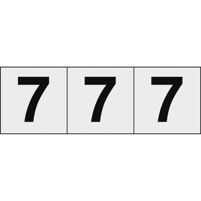 トラスコ中山 TRUSCO 数字ステッカー 50×50 「7」 透明地/黒文字 3枚入 TSN-50-7-TM 1組(3枚) 438-9051（直送品）