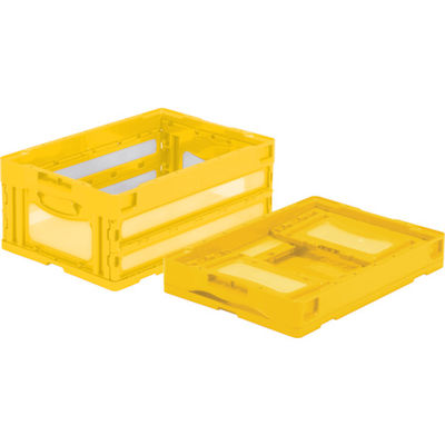 三甲 サンコー 折りたたみコンテナー 559050 マドコンO―30Bイエロー SKO-O-30B-YE 1個 439-1144（直送品）