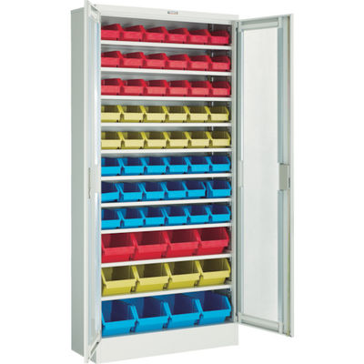 トラスコ中山 TRUSCO コンテナラックケース バンラックケース M型 両開き扉 コンテナ入 H1790 T610M-B 1台（直送品）