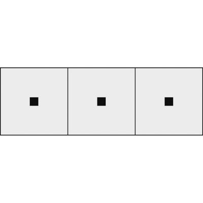 トラスコ中山 TRUSCO アルファベットステッカー 50×50 点 透明地/黒文字 3枚入 TSN-50-TN-TM 1組(3枚) 438-9671（直送品）