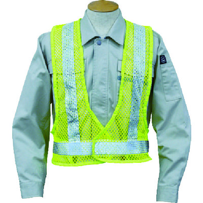 つくし工房 つくし フォーシーズンチョッキ 蛍光ライムイエロー TY-35Y 1着 414-2268（直送品）