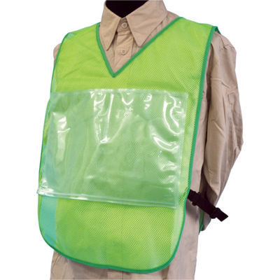 つくし工房 つくし いろいろチョッキ 蛍光グリーンメッシュ TY-52G 1着 447-5526（直送品）