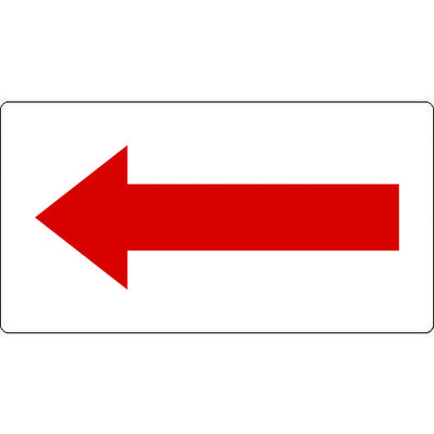 トラスコ中山 TRUSCO 配管用ステッカー 方向表示 赤 大 5枚入 TPS-H7.5R-L 1組(5枚) 445-8095（直送品）