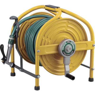 畑屋製作所 ハタヤ テツノホースリール(イエロー)41m防藻ホース レバーノズル HLA-40N-Y 1台(1個) 453-8013（直送品）
