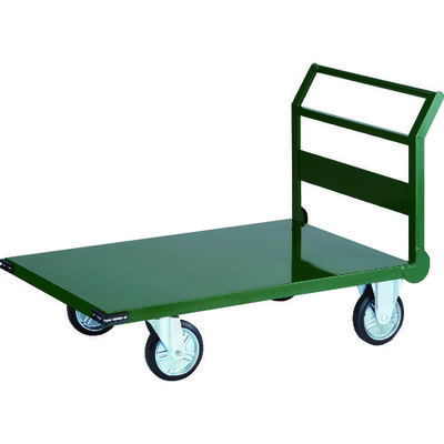 トラスコ中山 TRUSCO 鋼鉄製運搬車 1200X750 Φ200プレス車 緑 SH-1N GN 1台 337-2481（直送品）