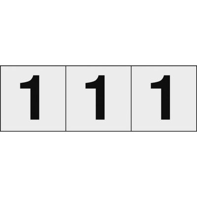 トラスコ中山 TRUSCO 数字ステッカー 50×50 「1」 透明地/黒文字 3枚入 TSN-50-1-TM 1組(3枚)（直送品）