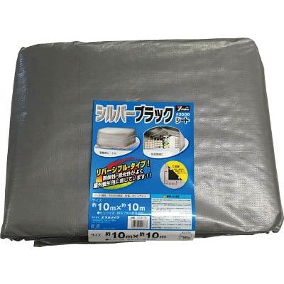 ユタカメイク シート #3000シルバー/ブラックシート 10.0×10.0 SLB-18 1枚 444-9835（直送品）