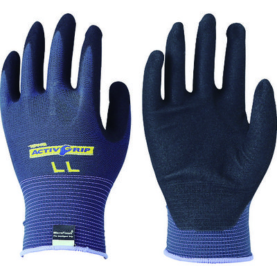 東和コーポレーション トワロン まとめ買い ニトリル背抜き手袋 アクティブグリップ LL (10双入) 910-LL 1袋(10双)（直送品）