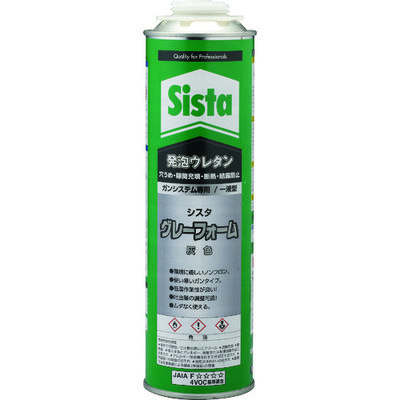 ヘンケルジャパン Sista 発泡ウレタン グレーフォーム 750ml SGY-750 1本 445-2488（直送品）