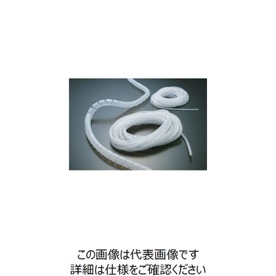 トラスコ中山 TRUSCO スパイラルチューブ 10m 結束径Φ1.5~10.0 白 TSP3W 1巻 254-1408（直送品）