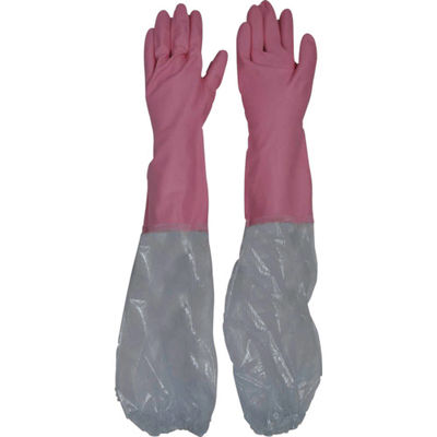 ダンロップホームプロダクツ ダンロップ ビニール厚手 腕カバー付 M ピンク 6360 1双 439-7207（直送品）