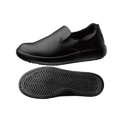 ミドリ安全 作業靴 耐滑 スリッポン NHS700 先芯なし 25.0cm ブラック 2125083609 1足（直送品）