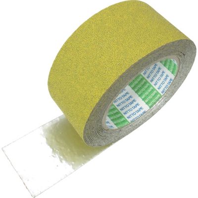 日東 アンチスキッドテープ(屋外用) ASー127 凹凸面用 1.0mm×50mm×5m イエロー AS-127BOX-50Y 1巻（直送品）