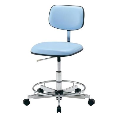 アズワン クリーンカラフルスタンダードチェア(クラス100対応) 足掛リング有り ブルー LSC-BR 1脚 2-670-03（直送品）