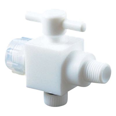 アズワン アズフロン(R)YK接続ハーフオネジコック 2方 AF-YK6 1個 2-762-01（直送品）