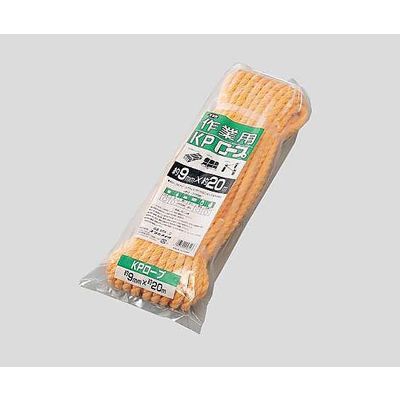 ユタカメイク 作業用ロープ(ビニロン・ポリエステル・ポリエチレン糸) φ9mm×20m WRK-2 1個 2-9721-01（直送品）