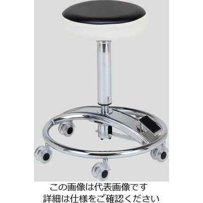 アズワン カラートレンドチェアー ステップタイプ 背無し ブラック CTC-ST 1脚 3-1469-04（直送品）