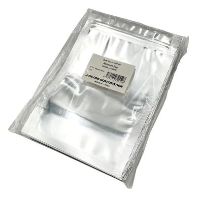 アズワン 自立式チャック付きアルミ袋 幅:130×チャック下:174mm 底幅37mm 1袋(25枚入) CTAB190 1袋(25枚)（直送品）