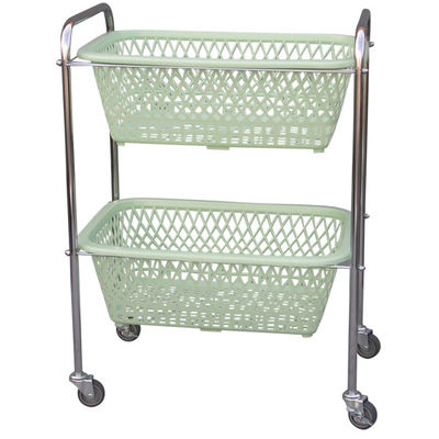 三和化研工業 脱衣カゴ(2段) キャスター付 243144 1台 02-2580-01（直送品）