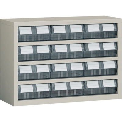 トラスコ中山 TRUSCO パーツケース 横型バンラックケースM型 854X307XH609 3列4段 TM-64BW 1台（直送品）