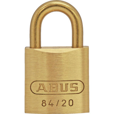 日本ロックサービス ABUS 真鍮南京錠 84MBー20 同番 84MB-20-KA 1個 445-1589（直送品）