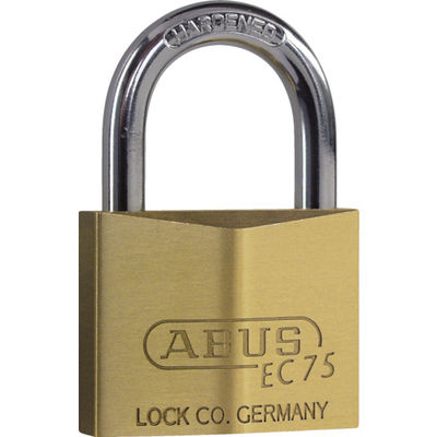 ABUS SecurityーCenter 真鍮南京錠 EC75ー60 ディンプルシリンダー バラ番 EC75-60-KD 1個（直送品）