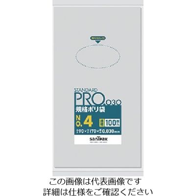 日本サニパック サニパック スタンダードポリ袋4号(0.03mm) L04 1袋(100枚) 469-3477（直送品）
