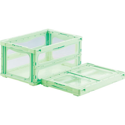 三甲 サンコー 折りたたみコンテナー 559160 マドコンライトOー40Bグリーン SKMLO-O-40B-GR 1個 469-9025（直送品）